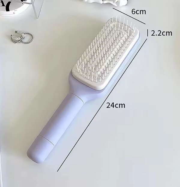 Brosse à cheveux rétractable facile à nettoyer
